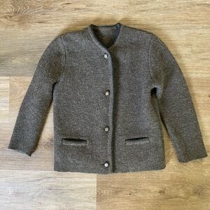 Boys Youth Traditional Wool German Jacket Knit Buttons down front